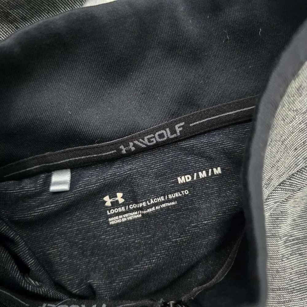 Under Armour UA golf 1/4 zip pullover sweater lightweight‎ gray M mens 6447